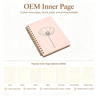 Carnet de notes mignon pour filles, agenda spirale Wire-O 2027 personnalisé A5 A6, planificateur quotidien, journal de prière musulman pour filles
