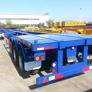 Semirremolque esquelético de 3 ejes y 40 pies para transporte de contenedores, chasis de carga usado en puerto, a la venta - Product Image 2