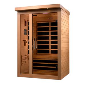 Sauna infrarouge en bois massif ODM et OEM, Mini salle de sauna sec pour 2 personnes - Product Image 2