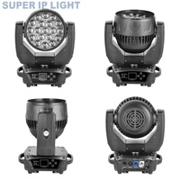 285W 19 pièces 15W 4-en-1 LED 8 ° -58 °   Zoom 16Bit Pan Tilt RDM Artnet Wireless DMX RGBW Zoom Wash Moving Head Light