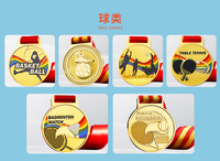 Médaille de boxe en métal d'arts martiaux, médailles d'or, d'argent et de bronze avec sérigraphie pour les sports de compétition, vente en gros