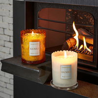 Bougie parfumée en relief, artisanale, en cire de soja de luxe, pour la décoration de la maison et les célébrations festives