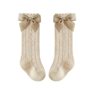 ถุงเท้ายาวถึงเข่าสำหรับเด็กถุงเท้าตาข่ายแบบบางพร้อมริบบิ้น - Product Image 5