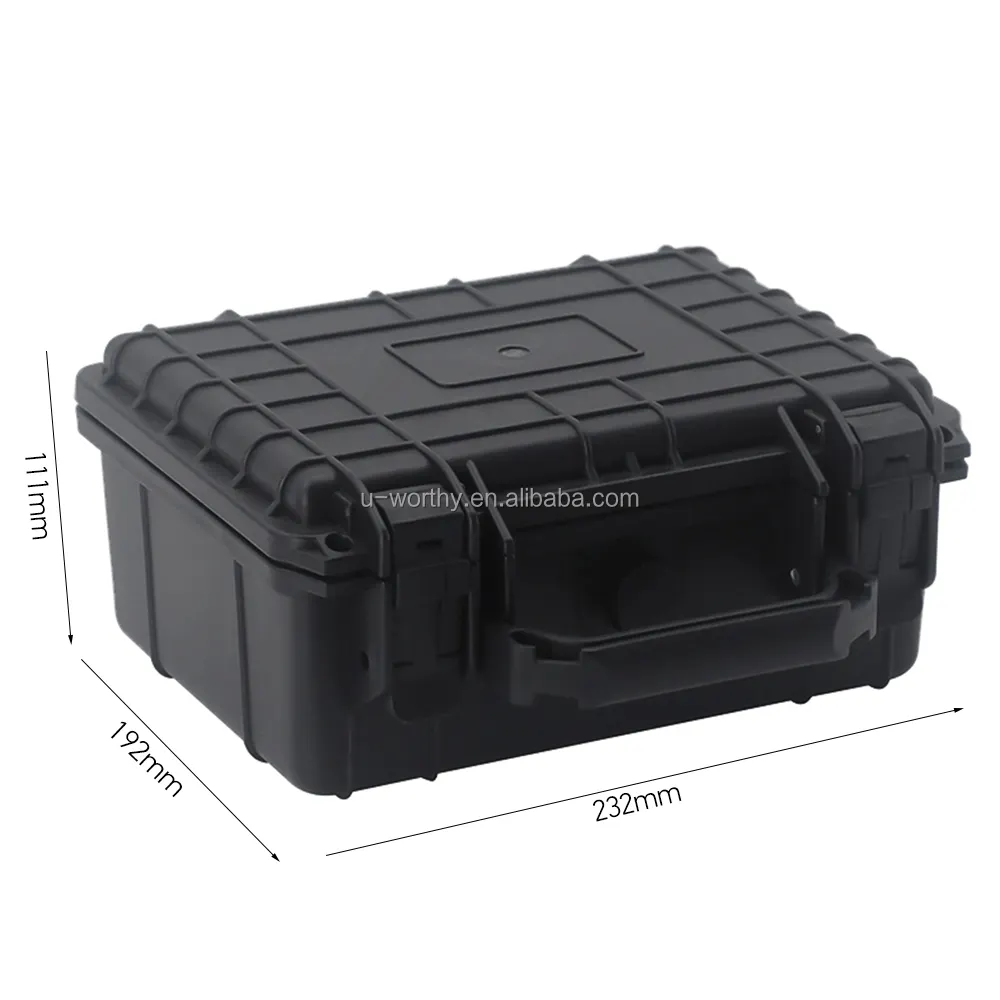 232x192x111mm Mini Small Size IP67 Waterproof Instrument Equipment Carrying Hard Plastic Tool Case with Custom Shockproof Foam