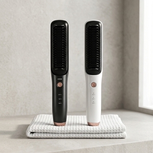 Lisseur de barbe et cheveux sans fil, portable, rechargeable par USB, mini <span class=keywords><strong>brosse</strong></span> peigne électrique pour <span class=keywords><strong>homme</strong></span> et femme - Product Image 2