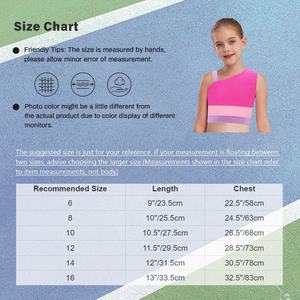 Costumes de danse pour filles de 6 à 16 ans, vêtements de performance, tenue de gymnastique, vêtements de sport, crop top pour gymnastique, vêtements de danse. - Product Image 6