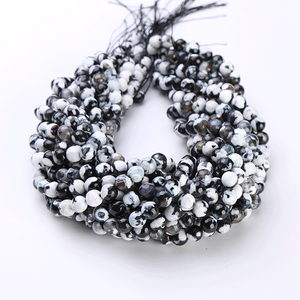 Cuentas de Ágata Natural para la Fabricación de Joyas, Corte Brillante, Mineral Blanco, 3 mm y 8 mm de Altura, Tratadas con Calor - Product Image 3