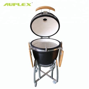 <span class=keywords><strong>Barbecue</strong></span> Kamado AUPLEX 21 pouces en fer et céramique avec buffet latéral, moderne, extérieur, au charbon de bois, sans fumée, durable - Product Image 4