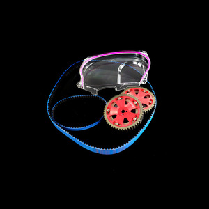 Poyracing Timing Chain Kit For Mitsubishi Evo9 With Transparent Cover And <b>Red</b> Gears Blue <b>Belt</b> - Product Image 5