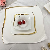 Ensemble de tasses et soucoupes en céramique personnalisées de luxe Diantong avec tasses à café en porcelaine, écologiques, logo acceptable pour les restaurants et les mariages