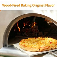 Four à pizza italien en acier inoxydable pour l'extérieur, four à charbon de bois pour rôtir et griller