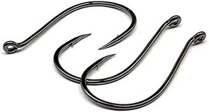 1 # -6 # , 1/0 # -10/0 #   Vente en gros 7384 Sport Circle Hameçons de pêche en acier au carbone robuste pour eau salée, Hameçons offset Octopus, Hameçons jig - Product Image 4