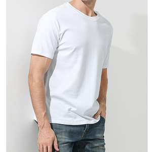 T-Shirt con colletto serigrafato 2025 pesante e 100% in bianco in cotone con vestibilità squadrata da uomo - Product Image 2