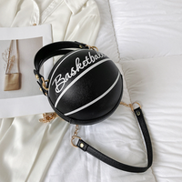 2025 Unique mignon enfants balle de basket-ball forme Mini sacs à main à la mode enfants sac à main fermeture éclair Polyester chaînes lettre Rivet