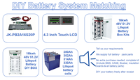 Kits de boîtier vide DIY pour batteries au lithium 16S 48V 24V 280Ah 314Ah 304Ah, coque 10Kwh 15Kwh 300Ah LiFePO4 Akku, boîtier de batterie de stockage d'énergie DIY