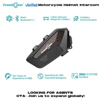 Casque de communication pour moto FX2 24 Riders avec double puce et suppression du bruit, interphone mesh