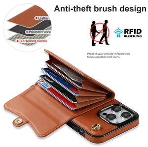 Funda de Lujo para Teléfono Móvil con Correa Cruzada y Tarjetero de Cuero PU para iPhone XR, XS Max, 11, 13, 14, 15, 16, 17 Pro Max - Product Image 4