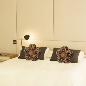 2 Estilos de Almohadas de Peluche <span class=keywords><strong>con</strong></span> Estampado de Leopardo, Juguete de Peluche Suave, Cojín Decorativo para el Hogar, Cojín <span class=keywords><strong>con</strong></span> Forma de Flor para Cama o Sofá - Product Image 4