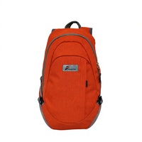 Sac à dos d'hydratation polyvalent en polyester orange durable avec fermeture éclair et dossier ergonomique pour la course à pied