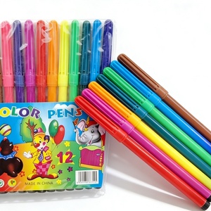Marqueurs feutres à pointe douce non toxiques pour l'art, 12 couleurs, pour l'école, les enfants et le dessin (vente en gros) - Product Image 4