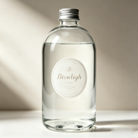 Vente en gros de flacons d'huile essentielle en verre de qualité supérieure de 500 ml et 1000 ml avec bouchon à vis en aluminium, étiquette personnalisée, flacon diffuseur d'arômes en verre