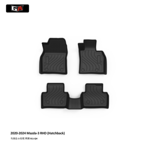 Alfombrillas de Coche 3D TPE Ecológicas GA para <span class=keywords><strong>Mazda</strong></span> <span class=keywords><strong>3</strong></span> RHD 20-24, Juego de <span class=keywords><strong>3</strong></span> Alfombrillas de Lujo para Coche - Product Image 1