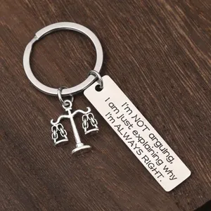 Ich streite nicht mit dem Anwalt – Motivierender klassischer runder Schlüsselanhänger aus Zinklegierung, Schmuckzubehör, Anhänger, Geschenke, Mode - Product Image 1