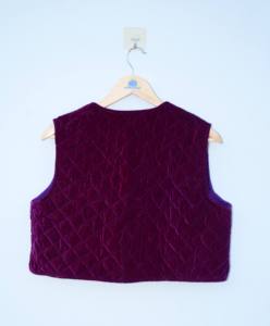 Premium Eco-Friendly <b>Quilted</b> Velvet Knitted Floral Cotton Casual Sleeveless Jacket Women <b>Single</b> Button Elegant Winter Layering - Product Image 4