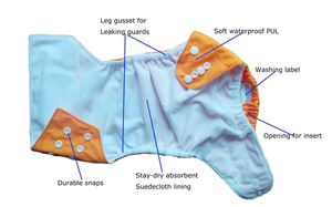 Hiện đại một kích thước phù hợp với tất cả các túi vải tã tái sử dụng bé có thể giặt tã lót màu đồng bằng osfa-Hiện đại vải tã MCN - Product Image 5