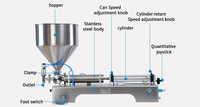 Machine de remplissage semi-automatique de liquides pour boissons, résistante à la corrosion, pour sacs, à entraînement électrique, haute précision, 300 ml, 500 ml, 100 ml, pour usine