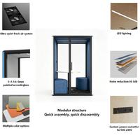 Cabine d'isolation acoustique modulaire moderne insonorisée pour négociations et discussions quotidiennes en bureau ouvert