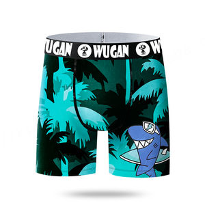 Sous-vêtements à surpiqûres pour hommes Boxer de créateur en poly respirant à impression numérique étendue pour hommes avec logo personnalisé - Product Image 4