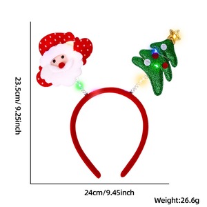 HUIXIN Diademas Navideñas LED de Nuevo Estilo para Niñas, Diadema Brillante con Diseño de Árbol de Navidad, Alce y Muñeco de Nieve, Accesorios para el Cabello Navideños - Product Image 6