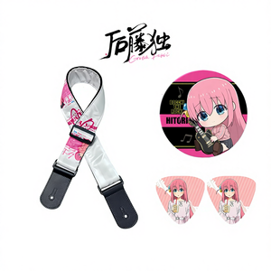 Insignia de Poliéster con Estampado de Anime de Lonely Rock Goto Bassoon, Embalaje Individual con Clip de Cuero - Product Image 1