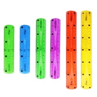 Règle souple en gros 30cm 20cm 15cm, règle transparente multicolore pour élèves du primaire, règle de précision multifonctionnelle