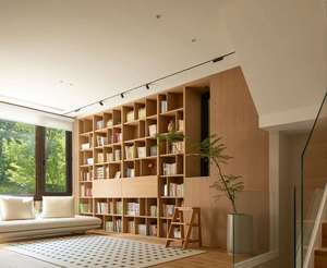 <span class=keywords><strong>Vitrine</strong></span> minimaliste en teck Bibliothèques rustiques Étagères à livres en bois Mobilier industriel pour bureau à domicile moderne et mobilier de bibliothèque - Product Image 4