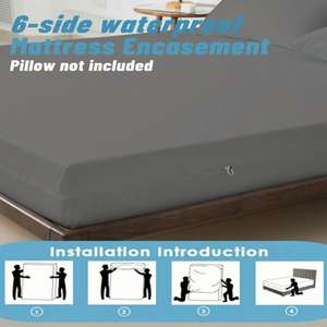 Yüksek kaliteli hipoalerjenik tam boy yatak örtüsü 100% su geçirmez nefes şilte kılıfı - Product Image 3