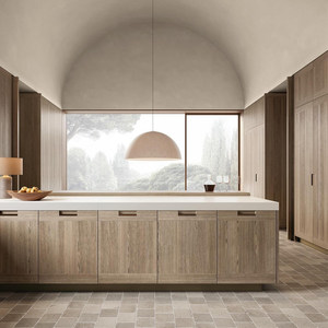 Set Completo di Mobili da <span class=keywords><strong>Cucina</strong></span> di Lusso in Melamina Personalizzabile con Isola, Design Moderno - Product Image 2