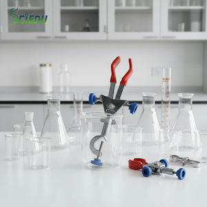 SCIEDU AACH181 Pinza <span class=keywords><strong>de</strong></span> <span class=keywords><strong>Laboratorio</strong></span> Universal Premium Ajustable <span class=keywords><strong>de</strong></span> 2 Puntas Multiusos con Doble Mordaza y Soporte <span class=keywords><strong>de</strong></span> Varilla con Cabeza <span class=keywords><strong>de</strong></span> Bola - Product Image 1