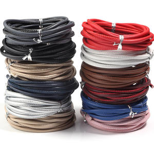 Wholesale 3mm 4mm 5mm 6mm Round Pu <b>Leather</b> Cord Keychain Pendant for Clothing Matching <b>Bracelet</b> Necklace Components - Product Image 3