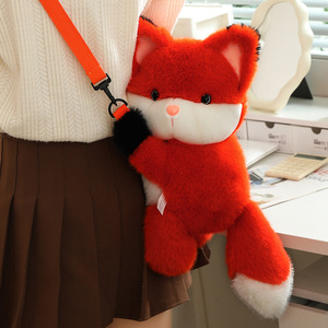 Factory Price Cute Animal Crossbody Shoulder <strong>Bag</strong> Super Soft Plush Toy Custom Backpack Hanging Fox Dog <strong>Panda</strong> - Product Image 5