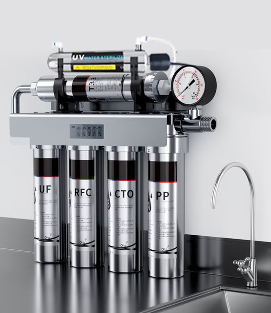 Factory Price Ultraviolet Light Purify Water Machine 6 Stage Stainless Steel Water Purifier With UV Lamp