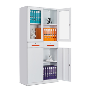 Armario plegable de acero para oficina, puerta abatible, armario de garaje con estante ajustable - Product Image 6