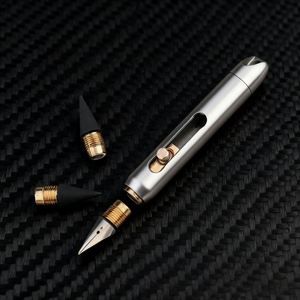 Stylo bille éternel en métal de haute qualité, effaçable, personnalisable avec logo, en laiton, idéal comme cadeau – Meilleures ventes - Product Image 4