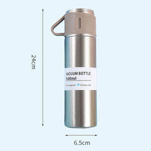 Custom LOGO 304 Stainless Steel <b>Thermos</b> Water Bottle Tumbler Vacuum <b>Cup</b> <b>Flask</b> Set Straight <b>Cup</b> with 3 Lid - Product Image 6