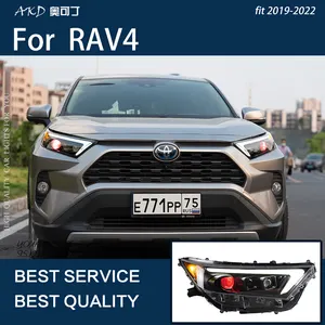 Luces LED para coche RAV4 RAV 4 2019-2022, montaje de faros para coche, actualización dinámica, ojos malvados, proyector, accesorios para lente, Facelift