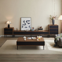 Commode sur pied en bois massif, style rétro et simple, pour chambre à coucher ou salon, meuble de rangement domestique