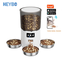 HEYBO-Mangeoire automatique intelligente pour animaux de compagnie inspirée du graffiti, 6L, avec accès à distance WiFi, distributeur de repas en plastique pour chats et chiens