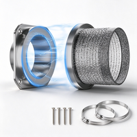 Raccord magnétique pour conduit de sécheuse en acier inoxydable/plastique de 4 pouces DV180, connecteur magnétique à connexion rapide, bride magnétique d'étanchéité pour conduit de ventilation