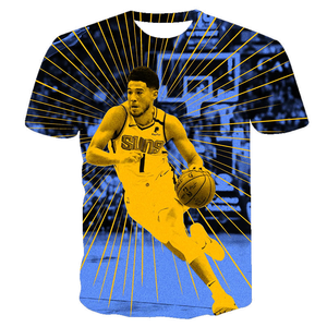 Livraison gratuite, <span class=keywords><strong>maillot</strong></span> de basket-ball personnalisé <span class=keywords><strong>Phoenix</strong></span> City Edition pour homme, décontracté, Valley 1 Devin Booker, t-shirt imprimé en 3D - Product Image 5